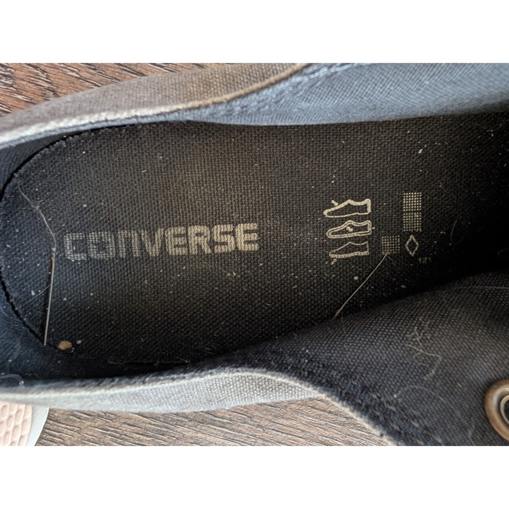 Converse Chuck Taylor All Star Sz 11  Low Top Canvas Denim Grey/Black Studs - Picture 11 of 16